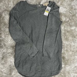 NWT MICHAEL Kors sweater. Zipper in the back. Medium weight. Gray. Medium.